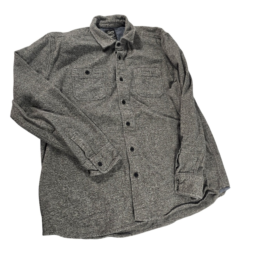 Grayers Heritage Flannel Shirt Mens XXL Grey Marled Cotton Button Down 11694‎